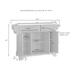 Crosley Lafayette Granite Top Full Size Kitchen Island/Cart - 51.5W x 18D x 36H
