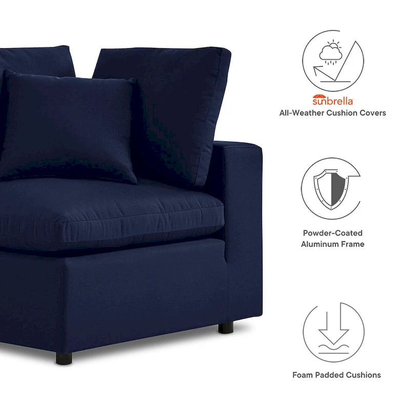 Commix 6-Piece Sunbrella Outdoor Patio Sectional Sofa