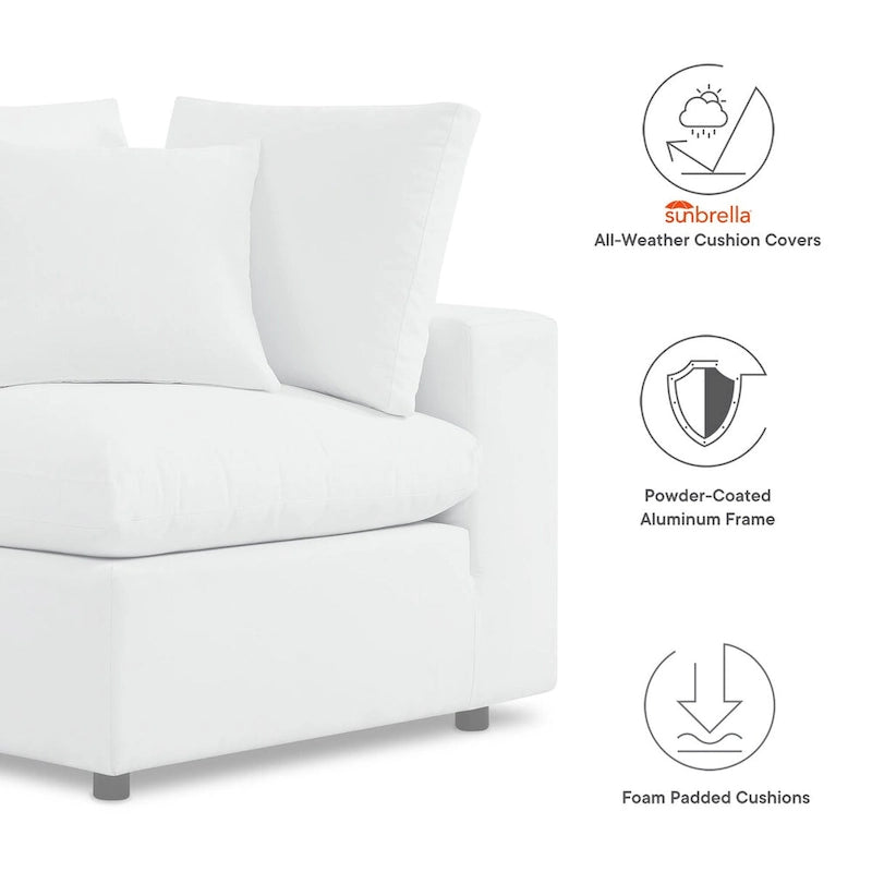 Commix 6-Piece Sunbrella Outdoor Patio Sectional Sofa