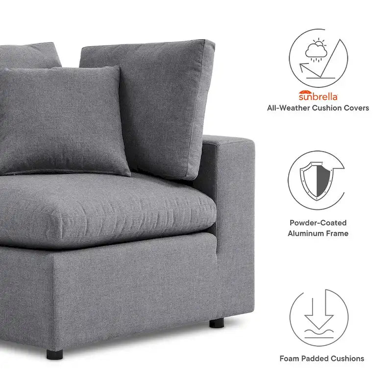 Commix 6-Piece Sunbrella Outdoor Patio Sectional Sofa
