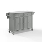 Crosley Full Size Granite Top Kitchen Cart/Island Gray/White - 51.5 W x 18 D x 36.5 H