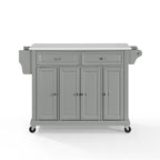 Crosley Full Size Granite Top Kitchen Cart/Island Gray/White - 51.5 W x 18 D x 36.5 H