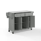 Crosley Full Size Granite Top Kitchen Cart/Island Gray/White - 51.5 W x 18 D x 36.5 H