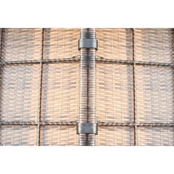 LSI Grey/ Brown Wicker 7-piece Cup Table Fire Pit Set