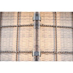 LSI Grey/ Brown Wicker 7-piece Cup Table Fire Pit Set