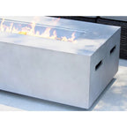 LSI Grey/ Brown Wicker 7-piece Cup Table Fire Pit Set
