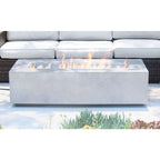 LSI Grey/ Brown Wicker 7-piece Cup Table Fire Pit Set