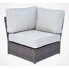 LSI Grey/ Brown Wicker 7-piece Cup Table Fire Pit Set