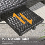 Outdoor wicker chaise lounge set, 2 pieces
