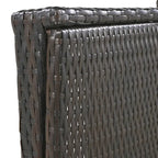 Outdoor wicker chaise lounge set, 2 pieces