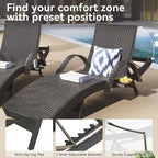 Outdoor wicker chaise lounge set, 2 pieces