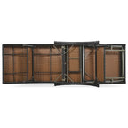 Outdoor wicker chaise lounge set, 2 pieces