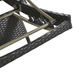 Outdoor wicker chaise lounge set, 2 pieces