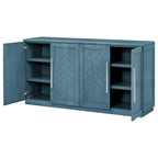Sideboard with 4 Doors Large Storage Space Buffet Cabinet - N/A