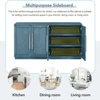 Sideboard with 4 Doors Large Storage Space Buffet Cabinet - N/A