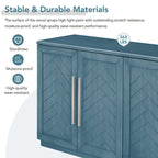 Sideboard with 4 Doors Large Storage Space Buffet Cabinet - N/A