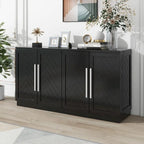 Sideboard with 4 Doors Large Storage Space Buffet Cabinet - N/A