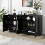 Sideboard with 4 Doors Large Storage Space Buffet Cabinet - N/A