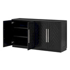 Sideboard with 4 Doors Large Storage Space Buffet Cabinet - N/A