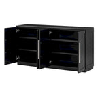 Sideboard with 4 Doors Large Storage Space Buffet Cabinet - N/A