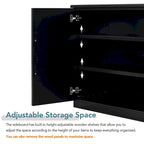 Sideboard with 4 Doors Large Storage Space Buffet Cabinet - N/A