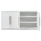 Sideboard with 4 Doors Large Storage Space Buffet Cabinet - N/A