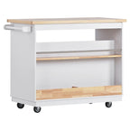 Rolling Kitchen Island with Storage,Two-sided Kitchen island Cart