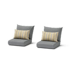 Milo Espresso 2 Piece Sunbrella Outdoor Patio Motion Club Chairs