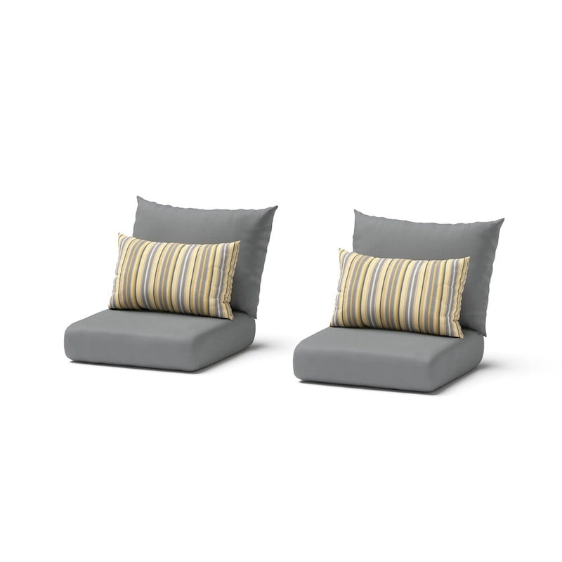 Milo Espresso 2 Piece Sunbrella Outdoor Patio Motion Club Chairs