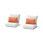 Milo Espresso 2 Piece Sunbrella Outdoor Patio Motion Club Chairs