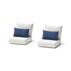 Milo Espresso 2 Piece Sunbrella Outdoor Patio Motion Club Chairs