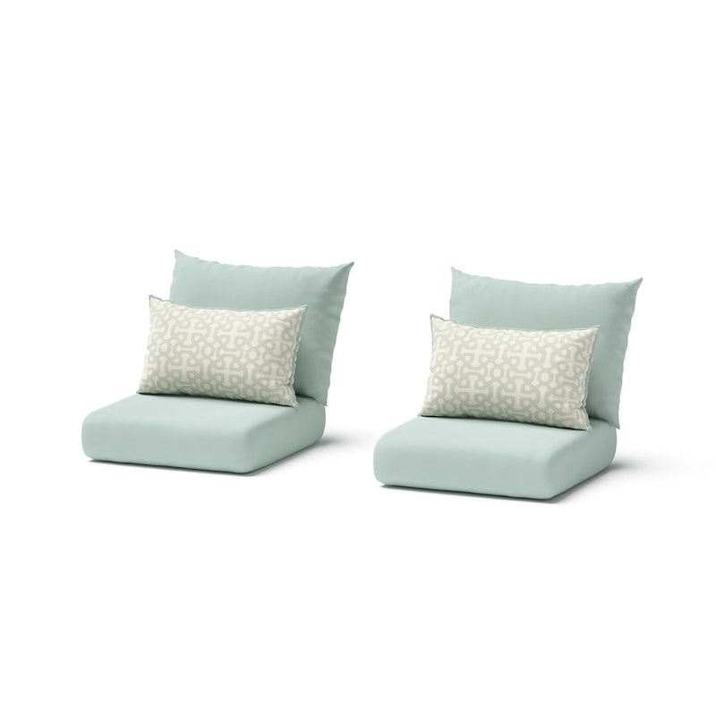 Milo Espresso 2 Piece Sunbrella Outdoor Patio Motion Club Chairs
