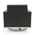 Milo Espresso 2 Piece Sunbrella Outdoor Patio Motion Club Chairs