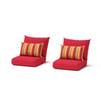 Milo Espresso 2 Piece Sunbrella Outdoor Patio Motion Club Chairs