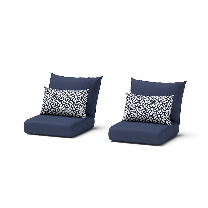 Milo Espresso 2 Piece Sunbrella Outdoor Patio Motion Club Chairs