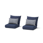 Milo Espresso 2 Piece Sunbrella Outdoor Patio Motion Club Chairs