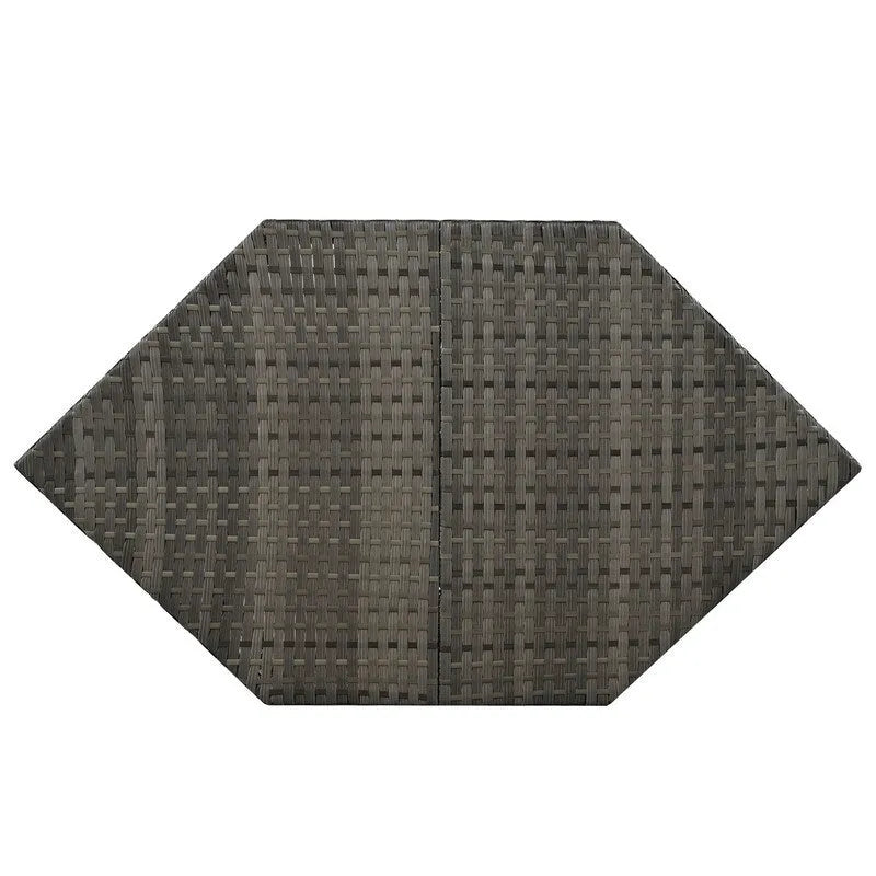 6 Piece Outdoor Conversation Set with Ottoman and Cushions and Small Trays
