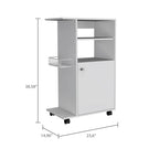 Clip Kitchen Cart, Single Door Cabinet, Four Casters