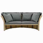 Outdoor Wicker Rattan Double Daybed with Retractable Canopy