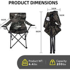 Folding Camping Chairs with Carrying Bag and Cup Holder