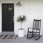 Grondin Indoor and Outdoor Rocking Chair with Solid Wood Frame, All Weather Resistant High Back Patio Porch Rocker