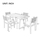 Multi-person Outdoor Acacia Wood Dining Table and Chair Set