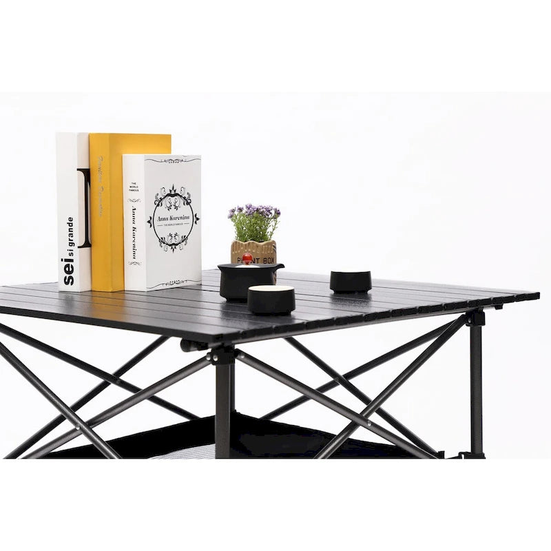 Set of 3, Folding Outdoor Table and Chairs Set for Indoor, Outdoor Camping, Picnics, Beach,Backyard, BBQ, Party, Patio