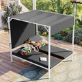 Adjustable Outdoor Patio Two Person Sunbed Daybed with Cushions
