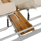 Adjustable Outdoor Patio Two Person Sunbed Daybed with Cushions