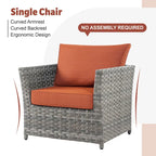 XIZZI 10-piece Patio Wicker Furniture Set with Fire Pit