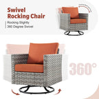 XIZZI 10-piece Patio Wicker Furniture Set with Fire Pit