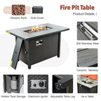 XIZZI 10-piece Patio Wicker Furniture Set with Fire Pit