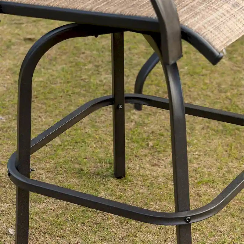 Outsunny Set of 2 Outdoor Swivel Bar Stools w/Armrests,Patio Chairs