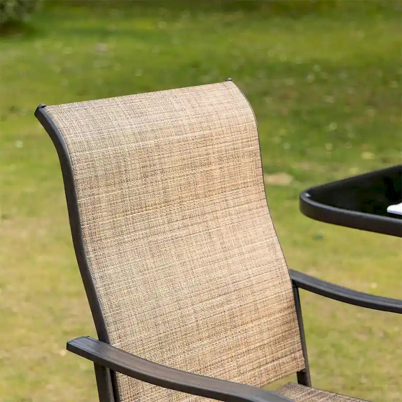 Outsunny Set of 2 Outdoor Swivel Bar Stools w/Armrests,Patio Chairs